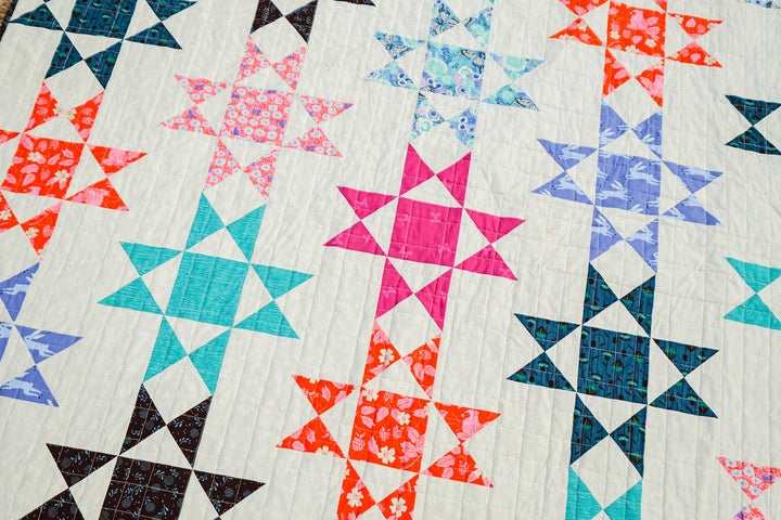 The Zelda Quilt pattern using Backyard by Sarah Watts for Ruby Star Society