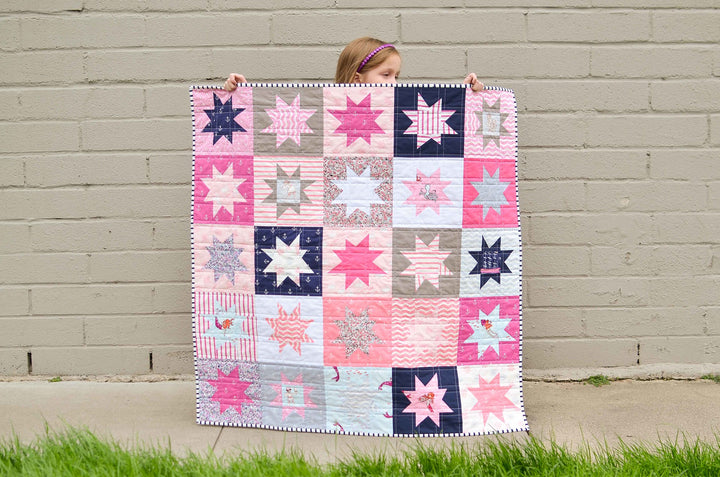Out to Sea Wonky Star Baby Quilt