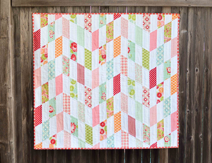 Striped Chevrons Quilt Top (and tutorial)
