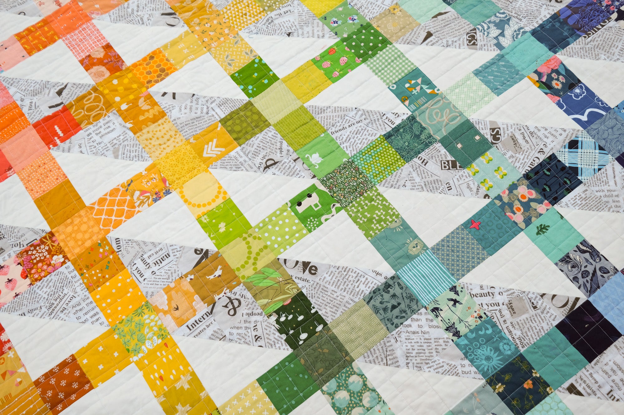 The Scrappy, Rainbow Annie Quilt – Kitchen Table Quilting