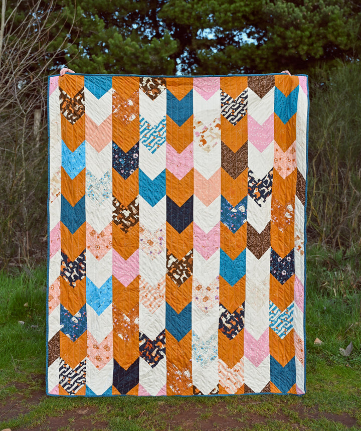 The Greta Quilt Pattern in Dog Park