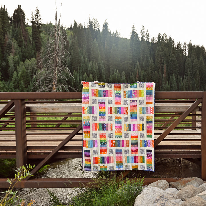 A Scrappy, Rainbow Irene Quilt