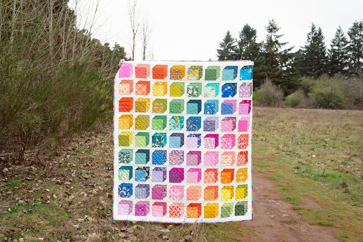 A Scrappy, Rainbow Kristen Quilt