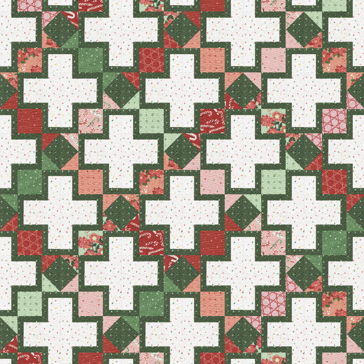 Quilt Mockups! Tiny Christmas by Lizzy House