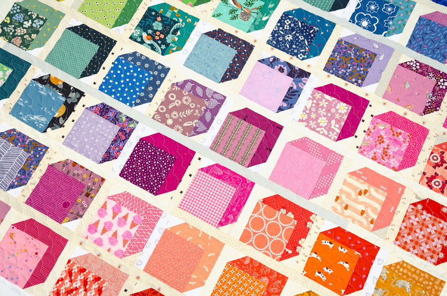 A Scrappy Rainbow Kristen Quilt