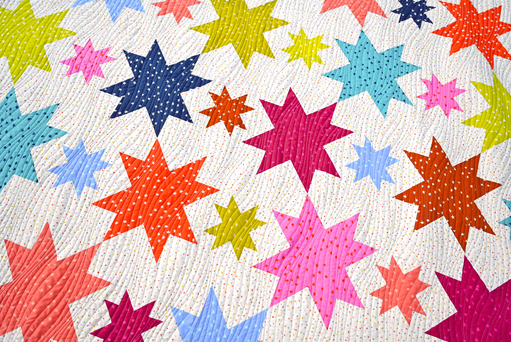 The Helen Quilt PDF Pattern – Sawtooth Star Blocks – Kitchen Table Quilting