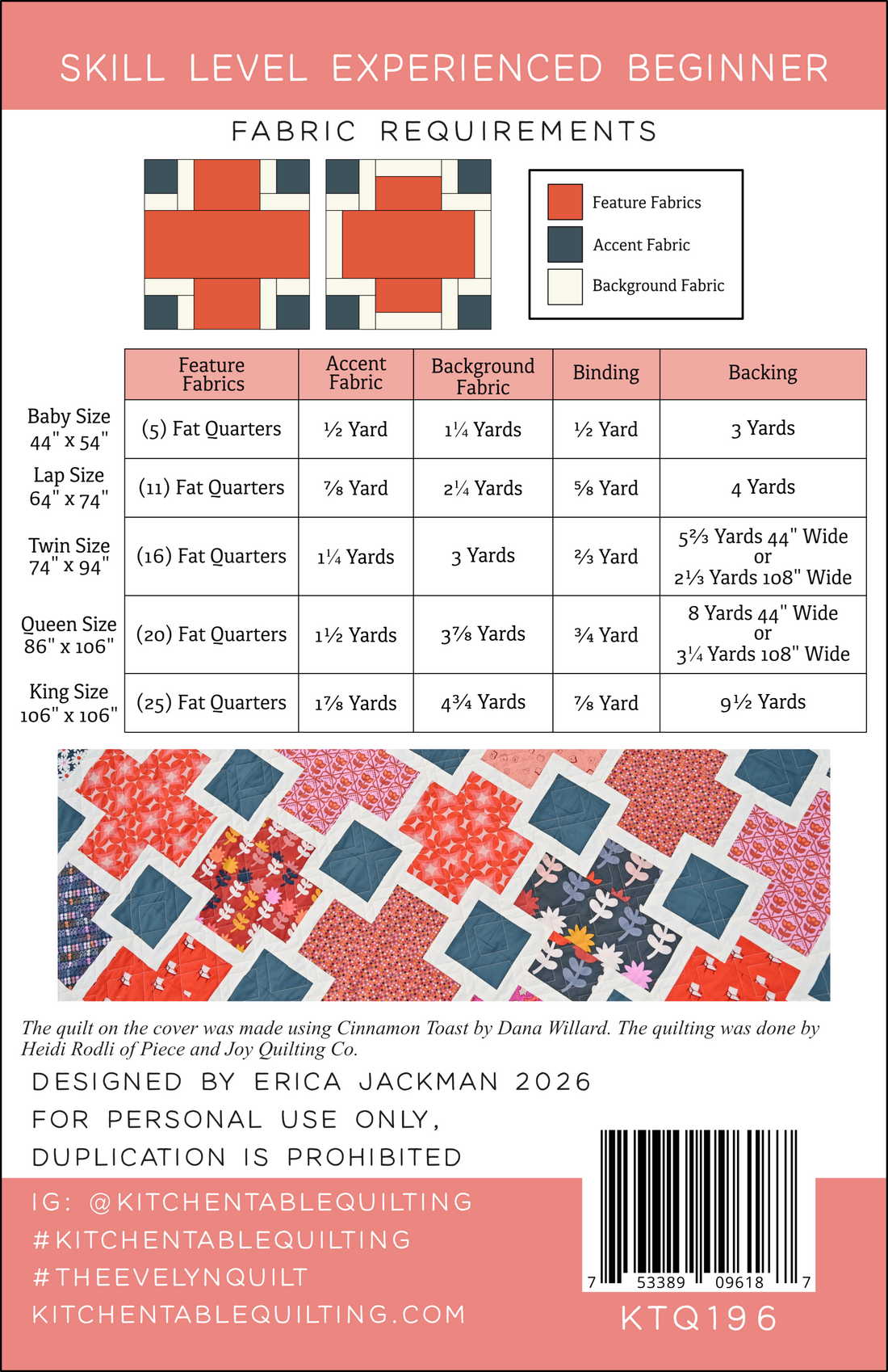 The Evelyn Quilt PDF Pattern