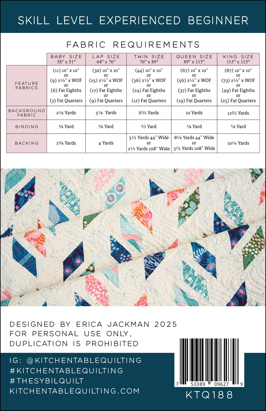 The Sybil Quilt Paper Pattern