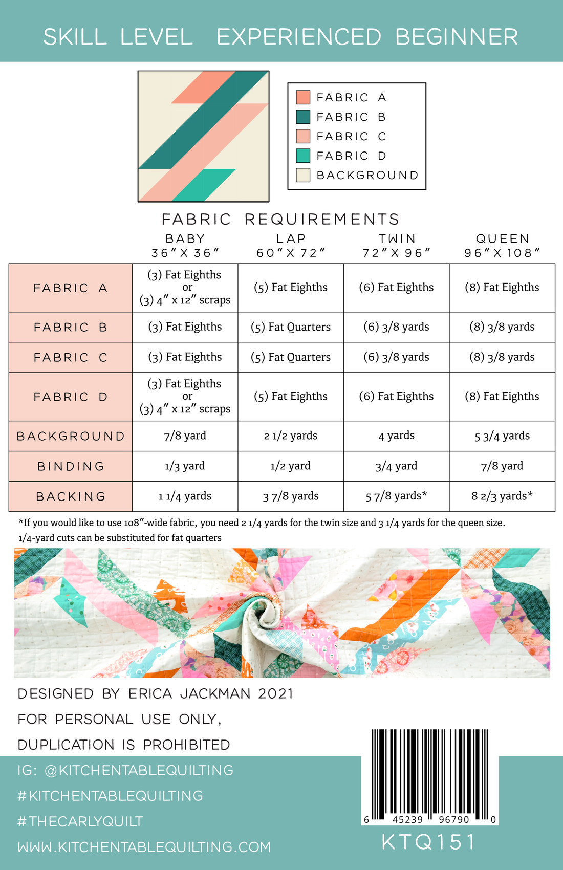 The Carly Quilt Paper Pattern