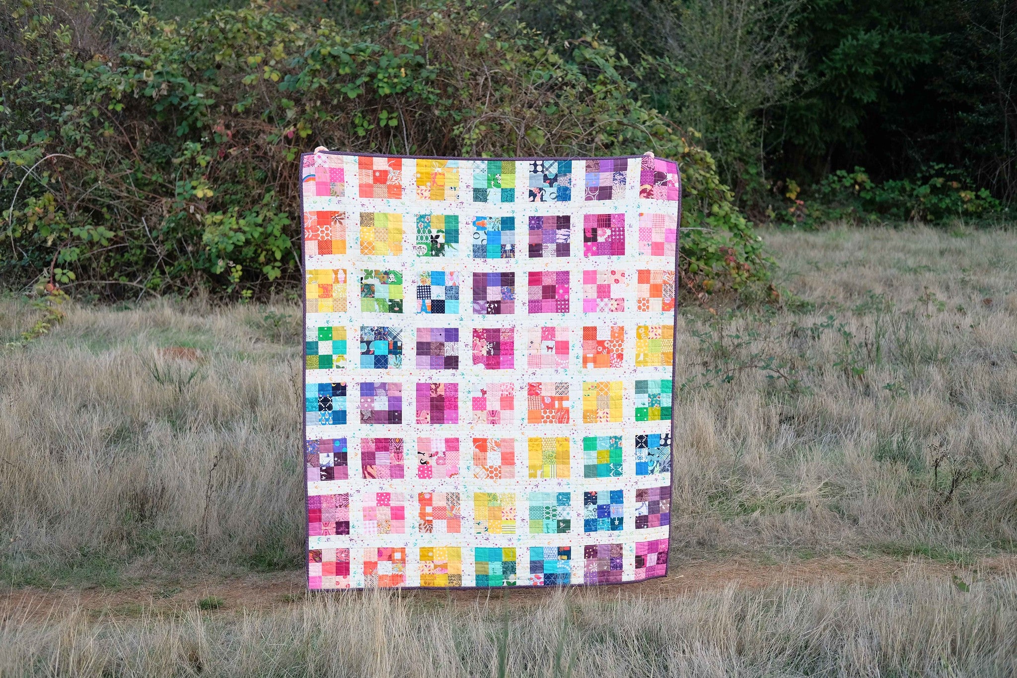 Modern Postage Stamp Quilt PDF Pattern – Beginner – Kitchen Table Quilting