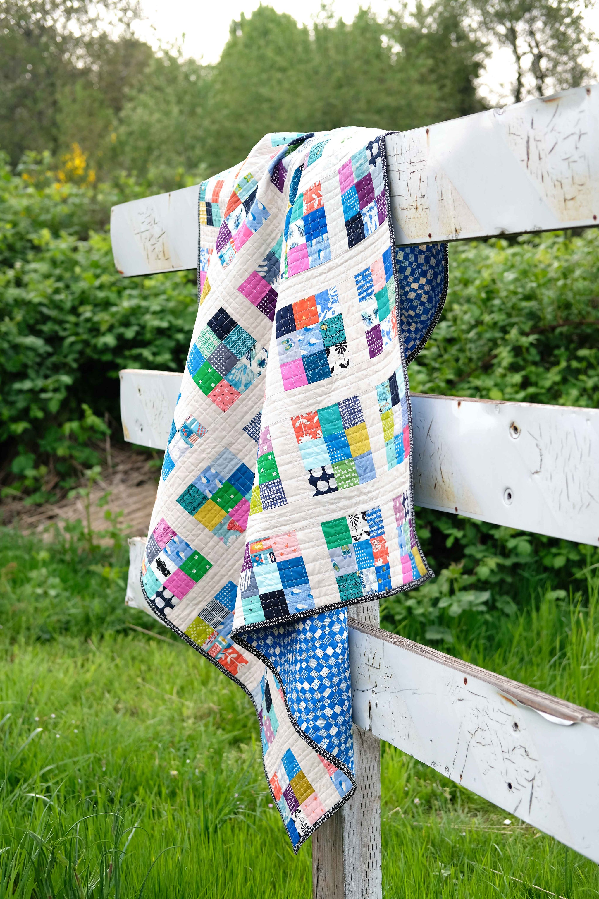 Modern Postage Stamp Quilt PDF Pattern – Beginner – Kitchen Table Quilting