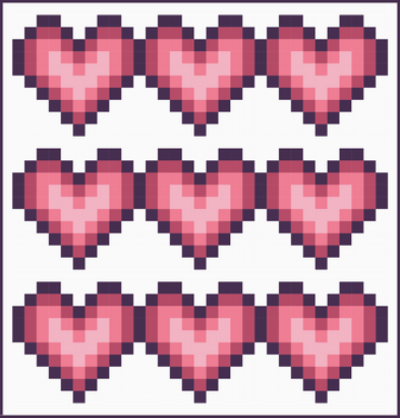 Pixel Love Quilt Tutorial